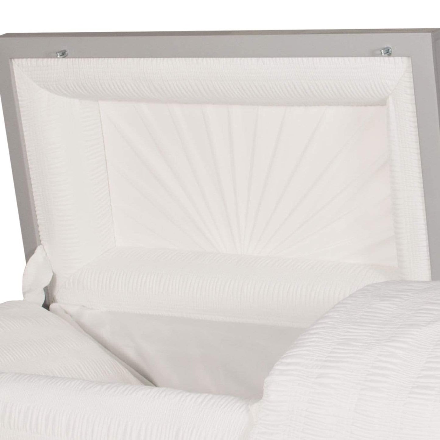 Orion Series | Silver Steel Casket with White Interior - Titan Casket