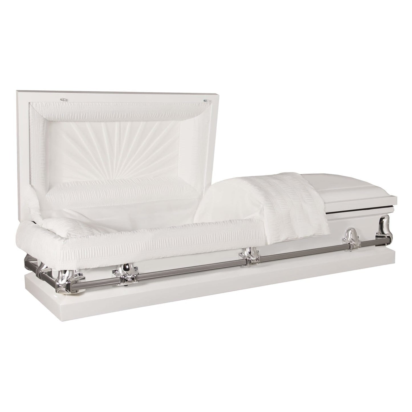 Orion Series | White Steel Casket with White Interior - Titan Casket