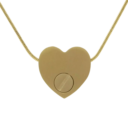 Bronze Heart Paw Prints Pendant