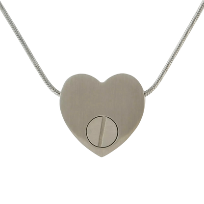 Pewter Heart Paw Prints Pendant