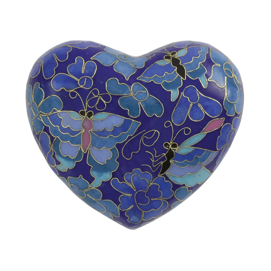 Etienne Butterfly Heart Shaped Keepsake Urn