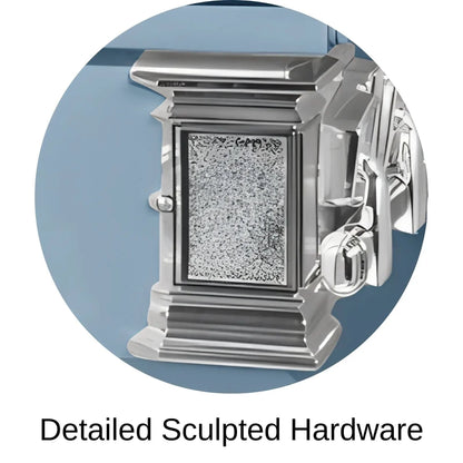 Sculpted hardware of Titan Casket Satin Series Casket