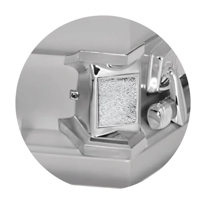 Everest Extra Long 7'2" | Silver Steel Oversize Casket with White Interior | 28", 33"