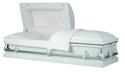 Orion Series | White Steel Casket with White Interior