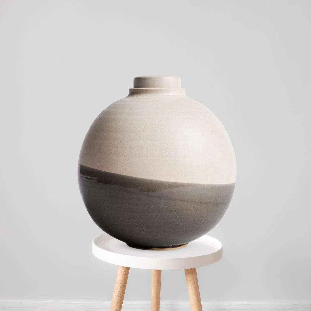 Solstice X Terra Noir | Soft White With Gray Moon Adult Urn