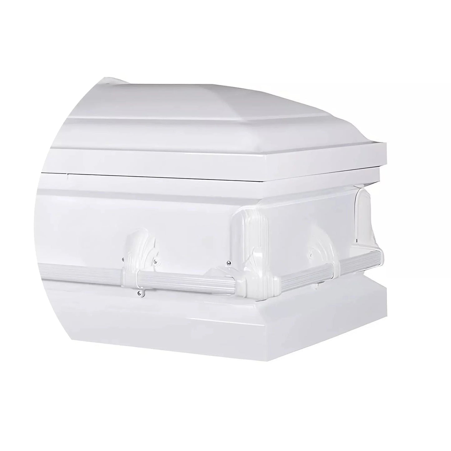 Andover Series | White Steel Casket with Pink Interior