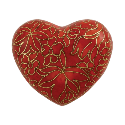Etienne Autumn Leaves Heart Shaped Keepsake Urn