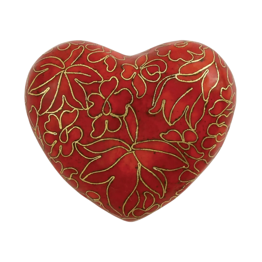 Etienne Autumn Leaves Heart Shaped Keepsake Urn