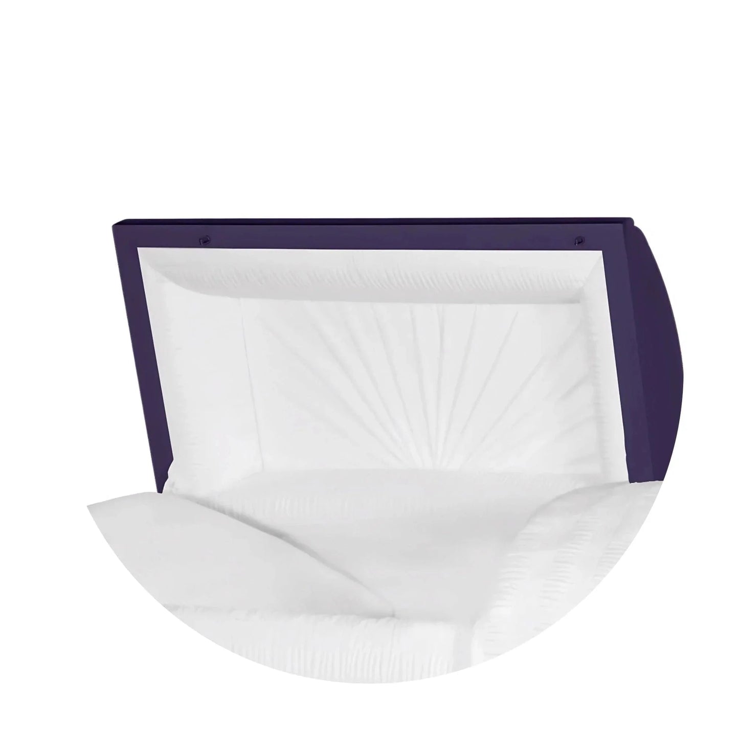 Everest Extra Long 7'2" | Royal Purple Steel Oversize Casket with White Interior | 28", 33"