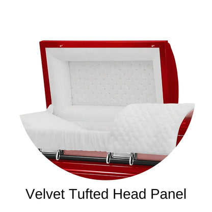 Velvet Tufted Head Panel Of Titan Era Series Casket 