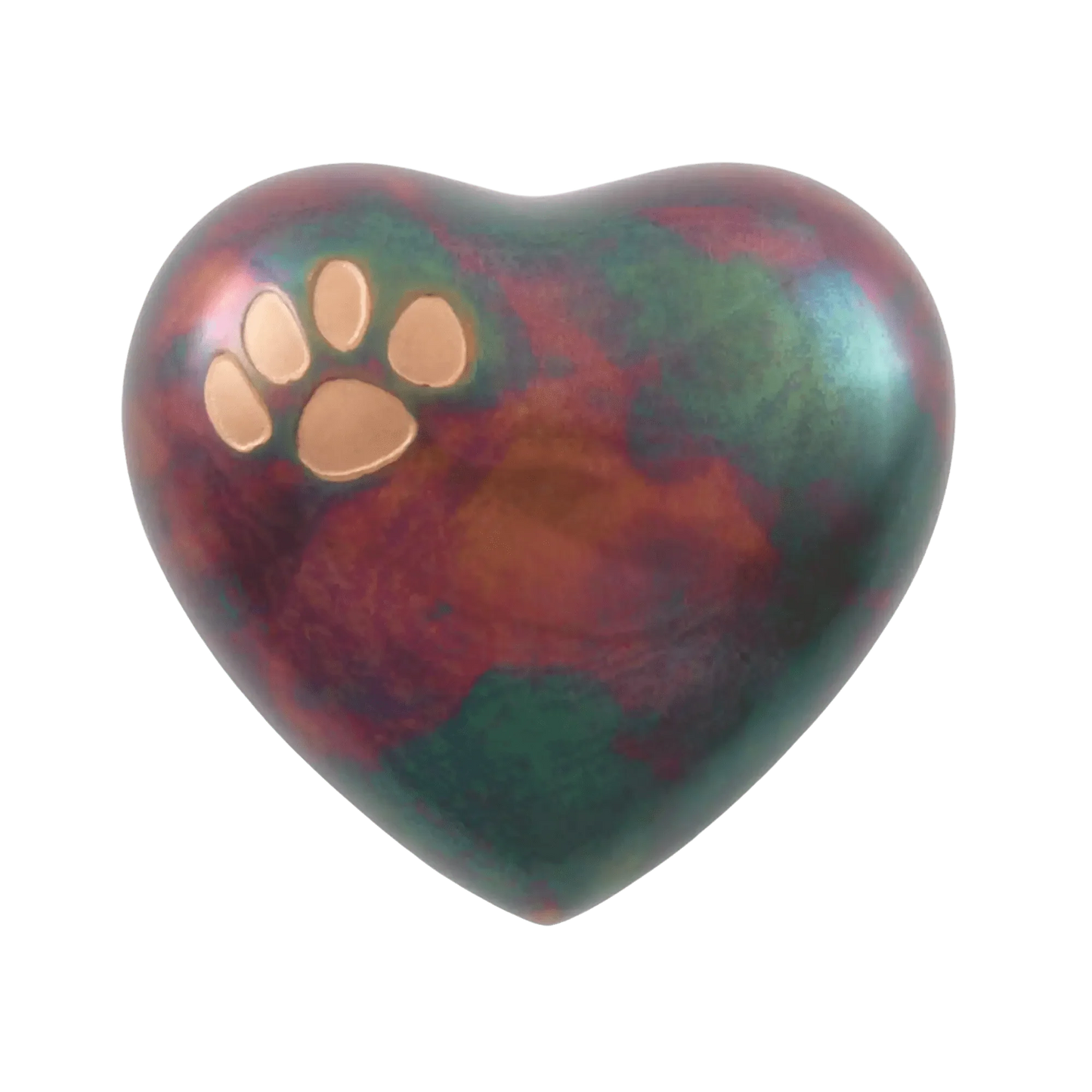Classic Paws Raku Heart Shaped Pet Urn