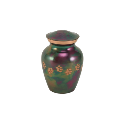 Classic Paw Raku Keepsake Pet Urn