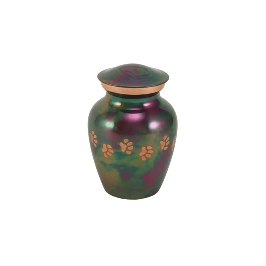 Classic Paw Raku Keepsake Pet Urn