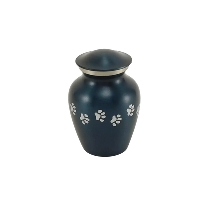 Classic Paw Blue Keepsake Pet Urn
