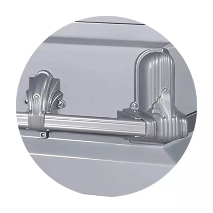 Andover Series | Silver Steel Casket with White Interior