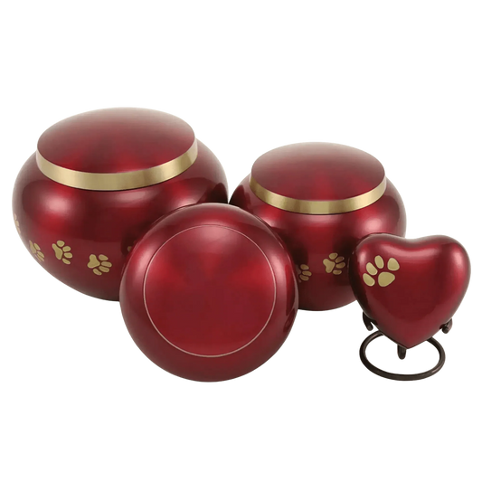 Odyssey® Paw Crimson Pet Urn