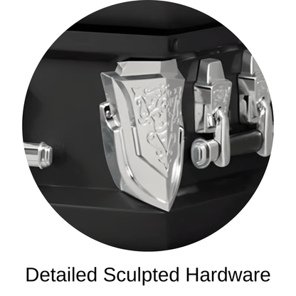 Detailed Sculpted Hardware Of Titan Cambridge Series Casket 