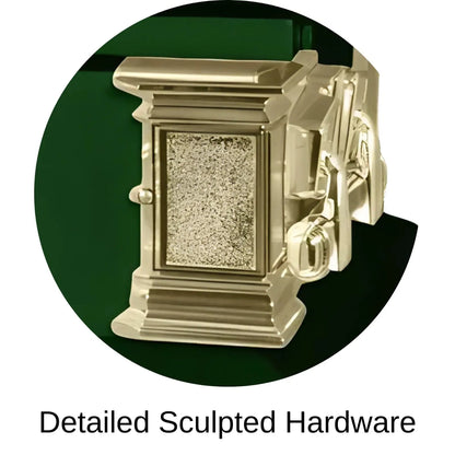 Detailed Sculpted Hardware Of Titan Atlas XL Series Casket 