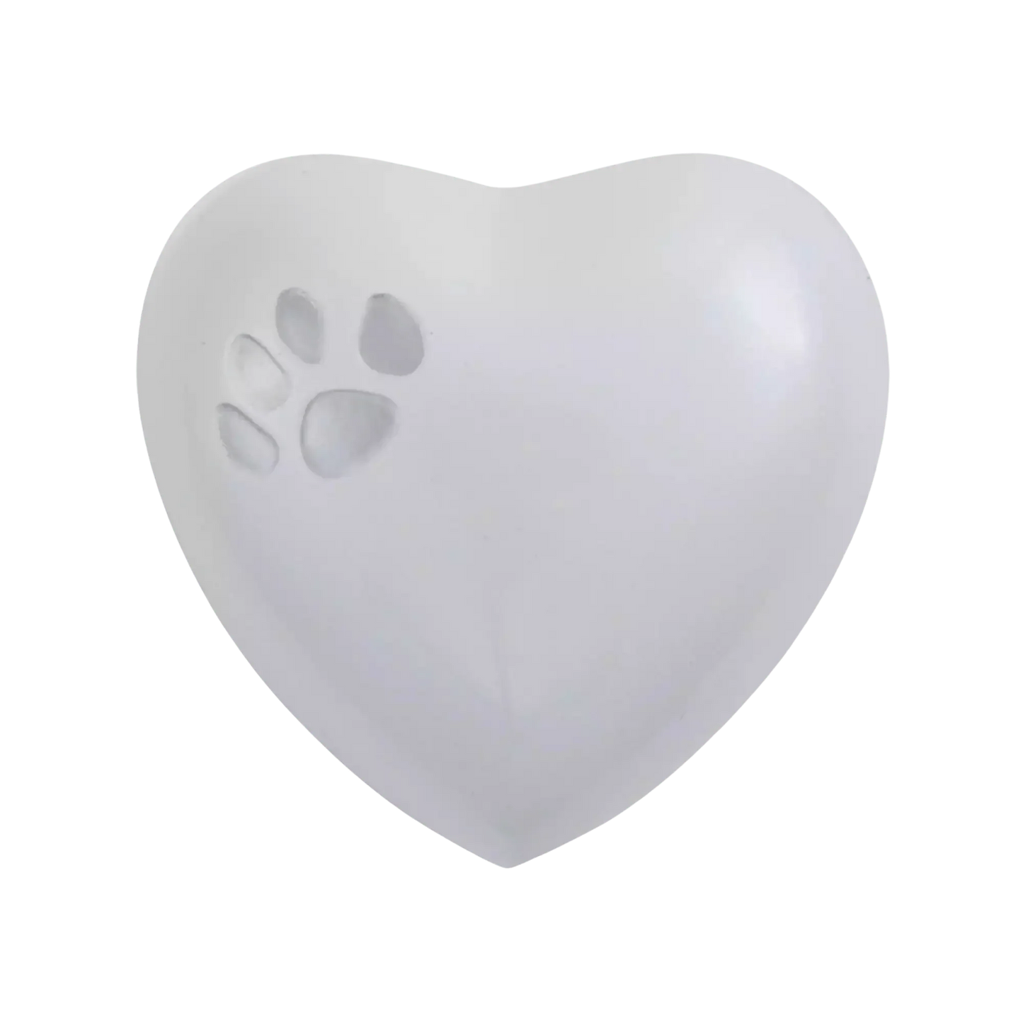 Odyssey® Paw Pearl Heart Shaped Pet Urn