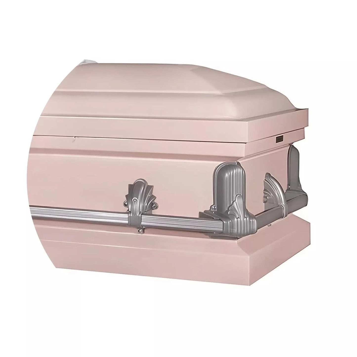 Andover Series | Pink Steel Casket with White Interior