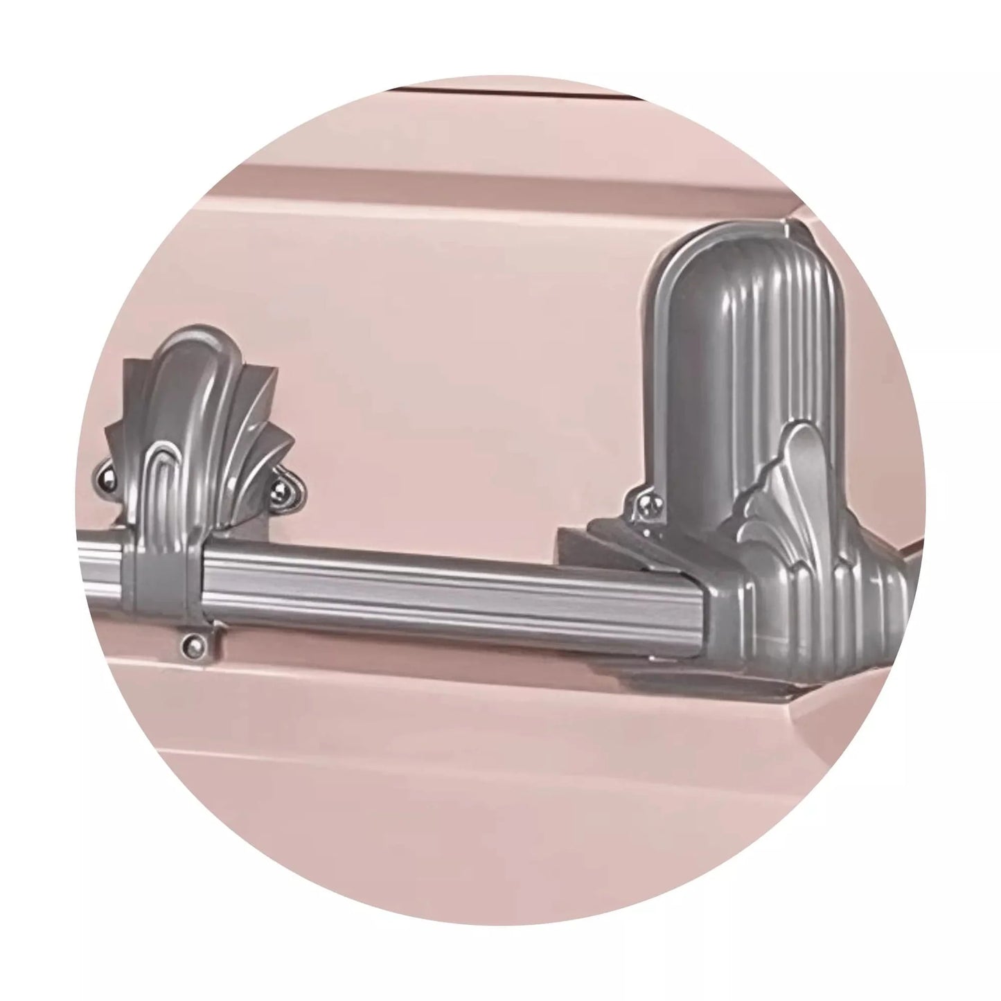 Andover Series | Pink Steel Casket with White Interior