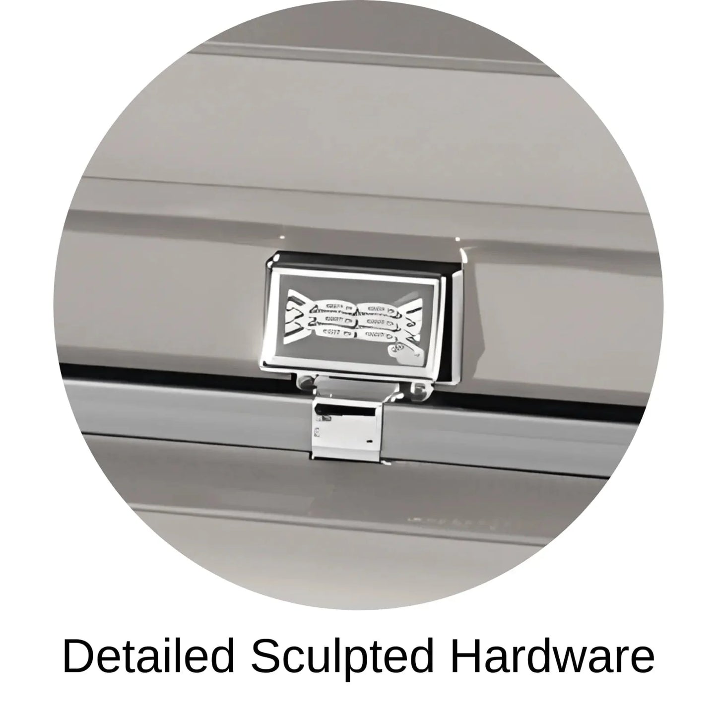 Detailed Sculpted Hardware Of Titan Atlas XL Series Casket 