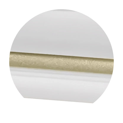 Everest Extra Long 7'2" | White and Gold Steel Oversize Casket with White Interior | 28″, 33″