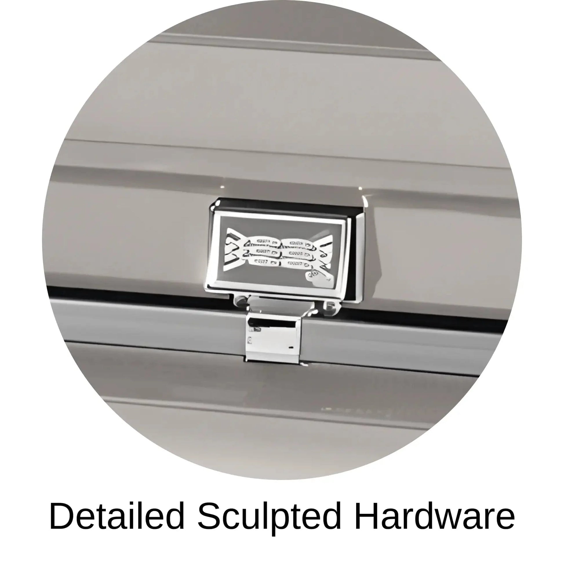 Detailed Sculpted Hardware Of Titan Atlas XL Series Casket 