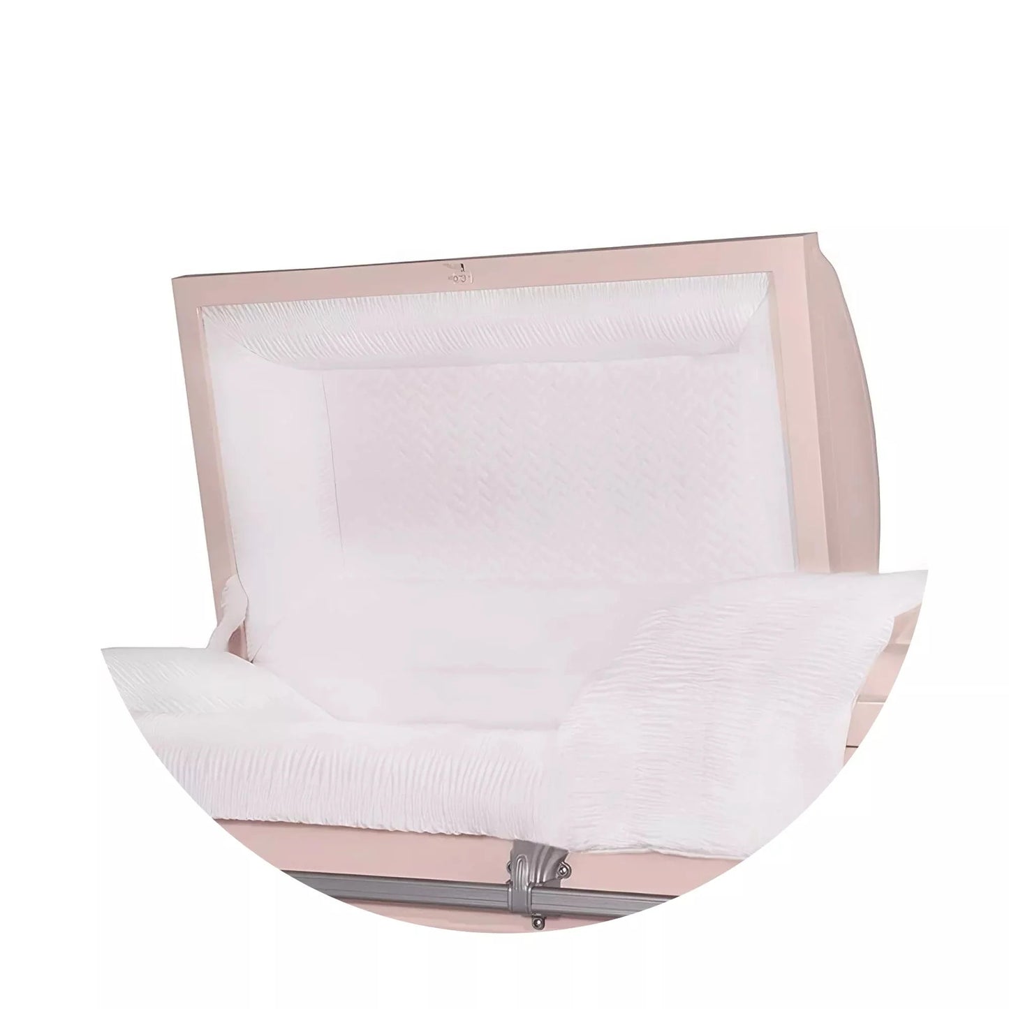 Andover Series | Pink Steel Casket with White Interior