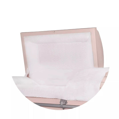 Andover Series | Pink Steel Casket with White Interior