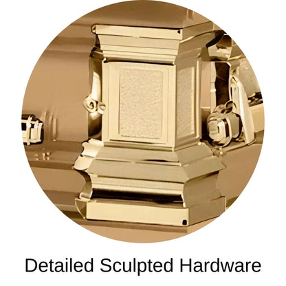 Sculpted hardware of Titan Casket Era Series Casket