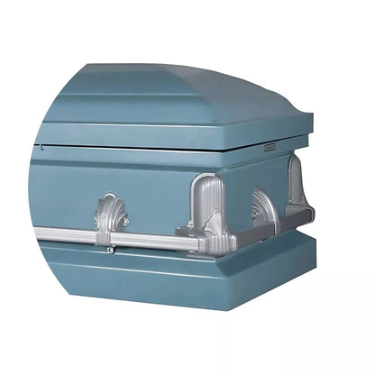 Andover Series | Light Blue Steel Casket with Light Blue Interior