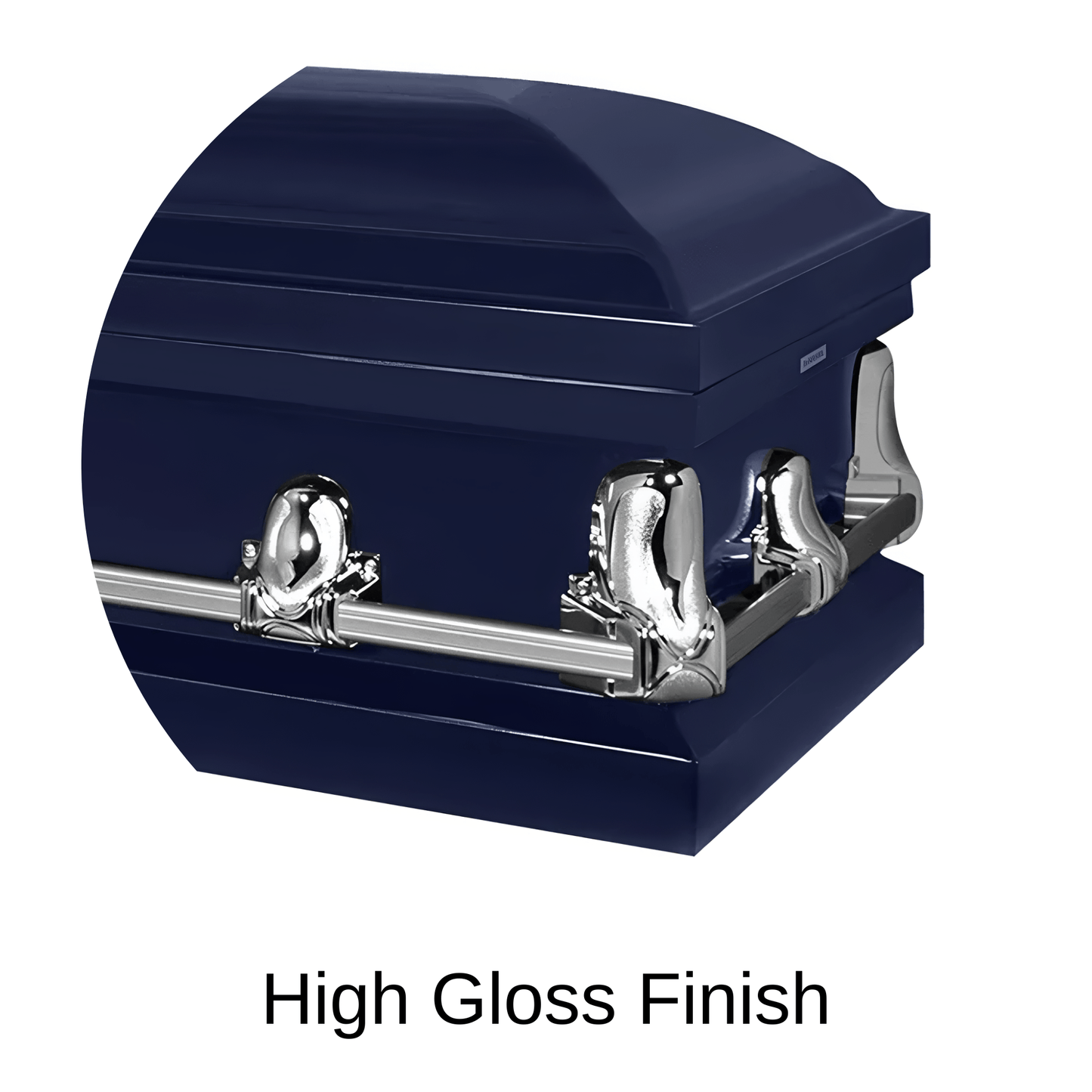 Orion Series | Dark Blue Casket with Light Blue Interior
