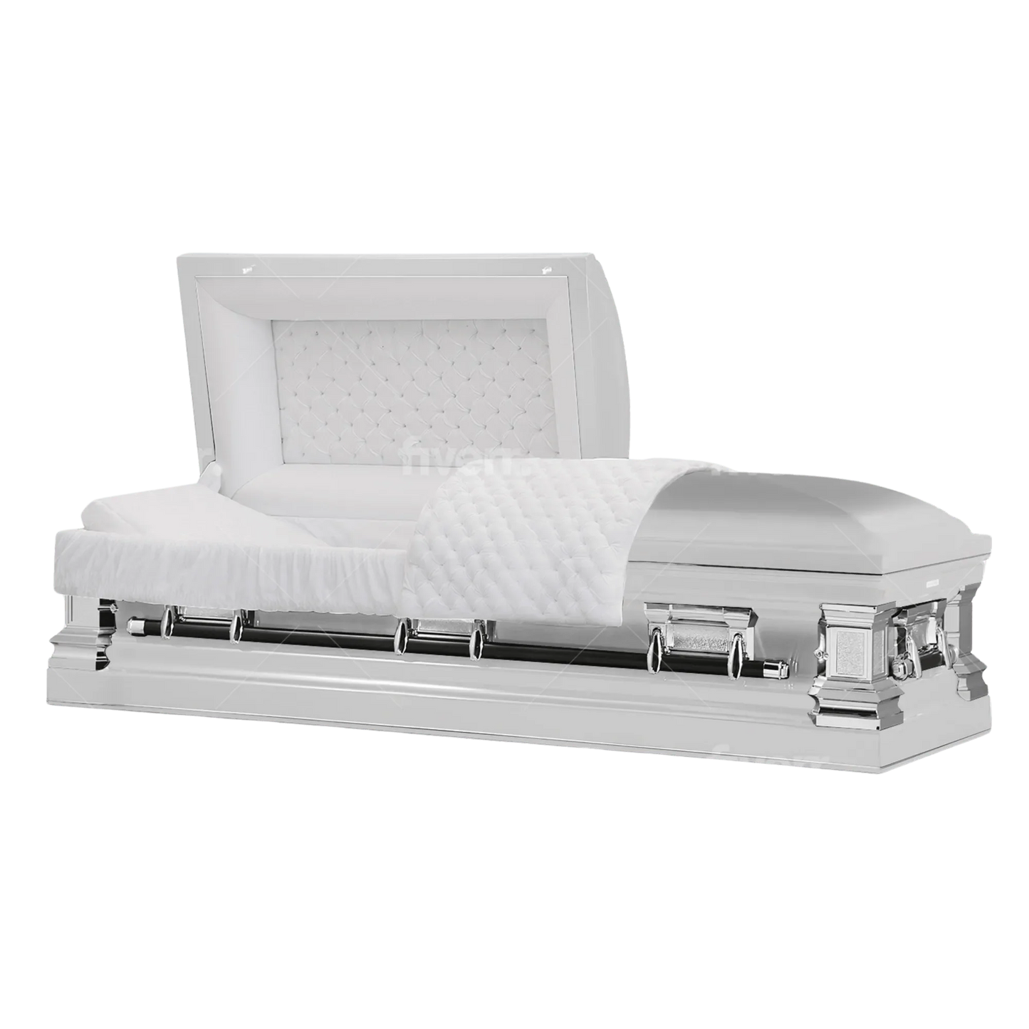 Era Stainless Series | White Stainless Steel Casket with White Interior