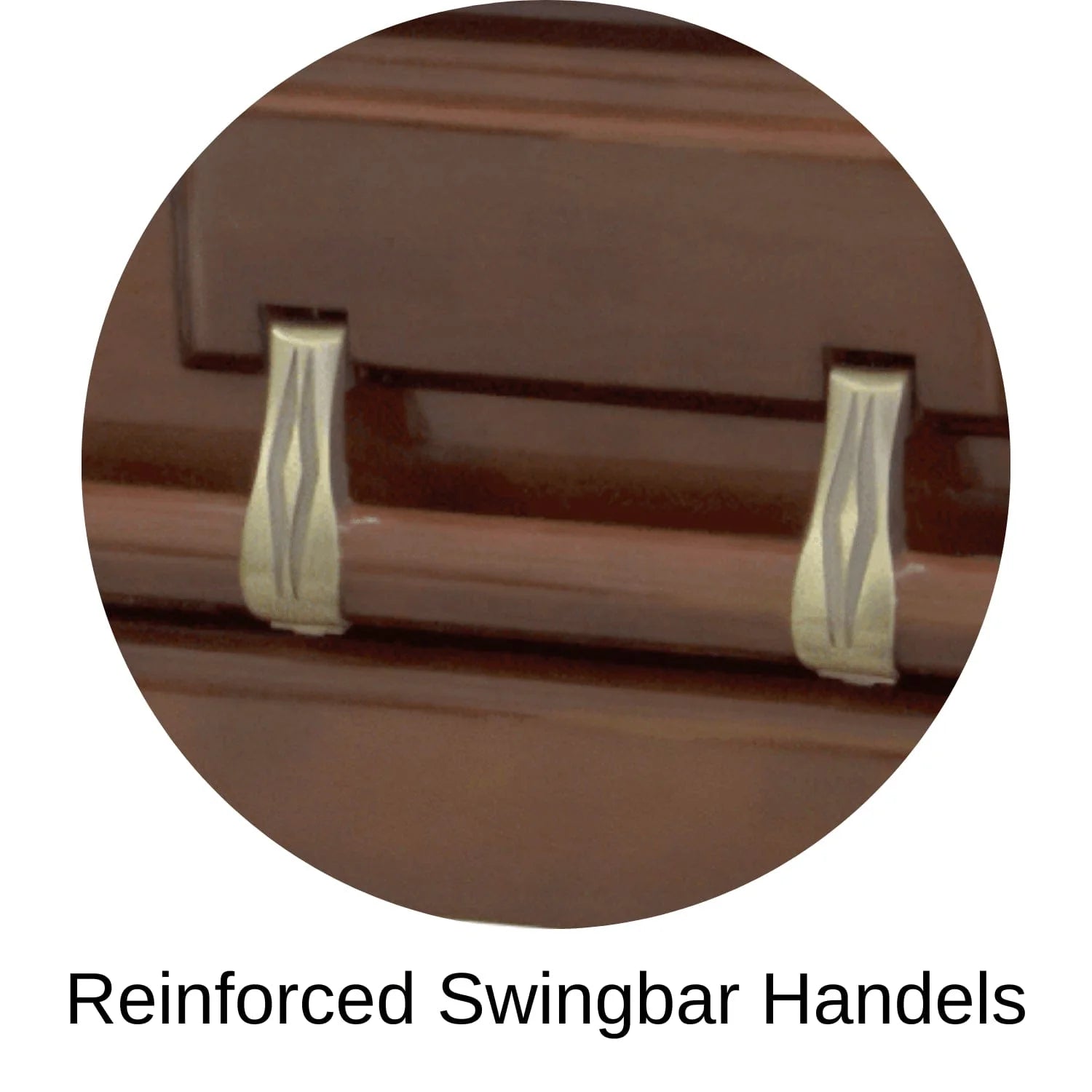 Reinforced Swingbar Handles Of Braeburn (Poplar) series Wood Casket