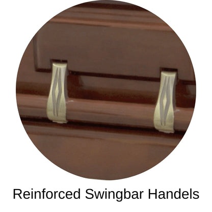 Reinforced Swingbar Handles Of Braeburn (Poplar) series Wood Casket