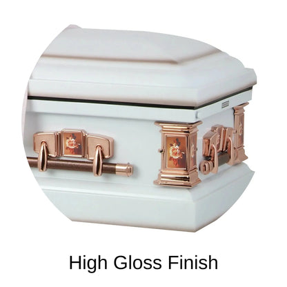 High Gloss Finish Of Paris Rose Steel Series Casket 