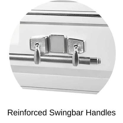 Reinforced Swingbar handles of Titan Casket Satin Series Casket