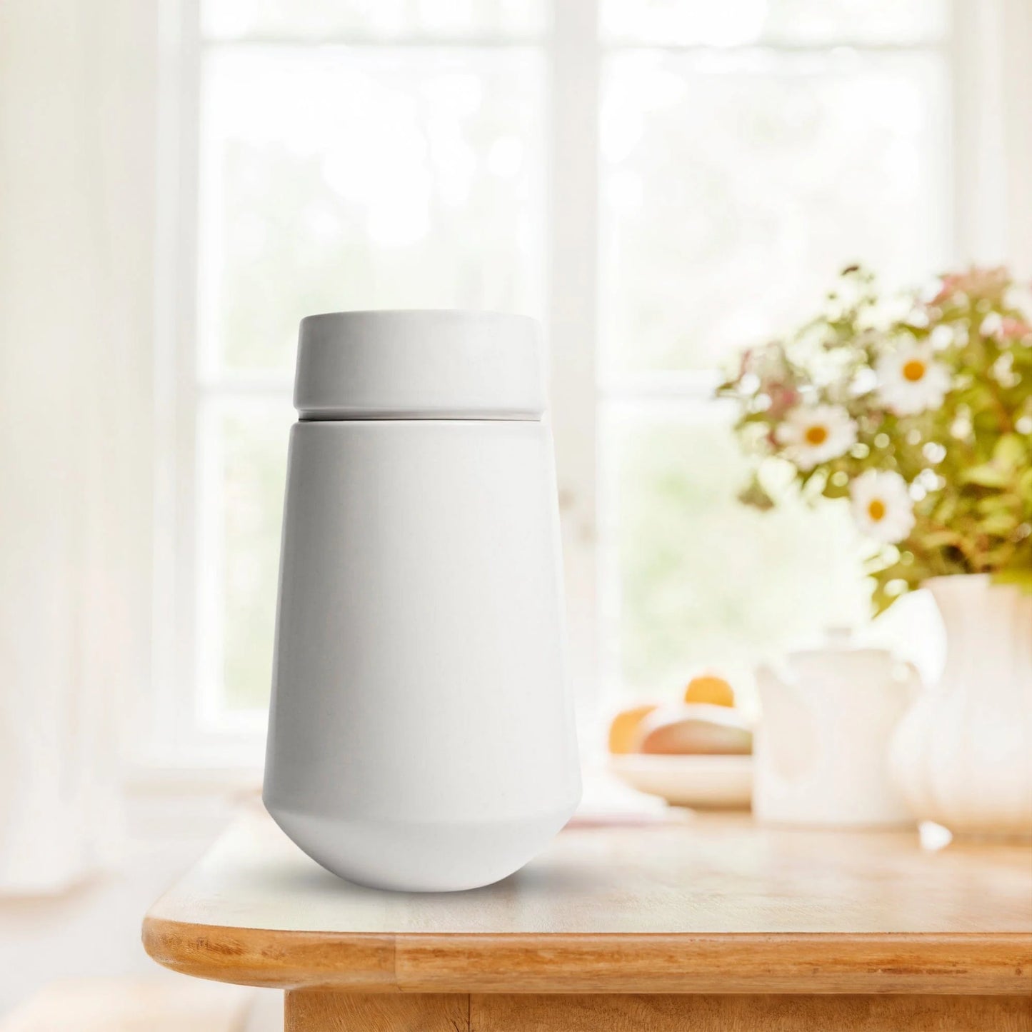 Aegis Ceramic Urn | Soft White Adult Urn