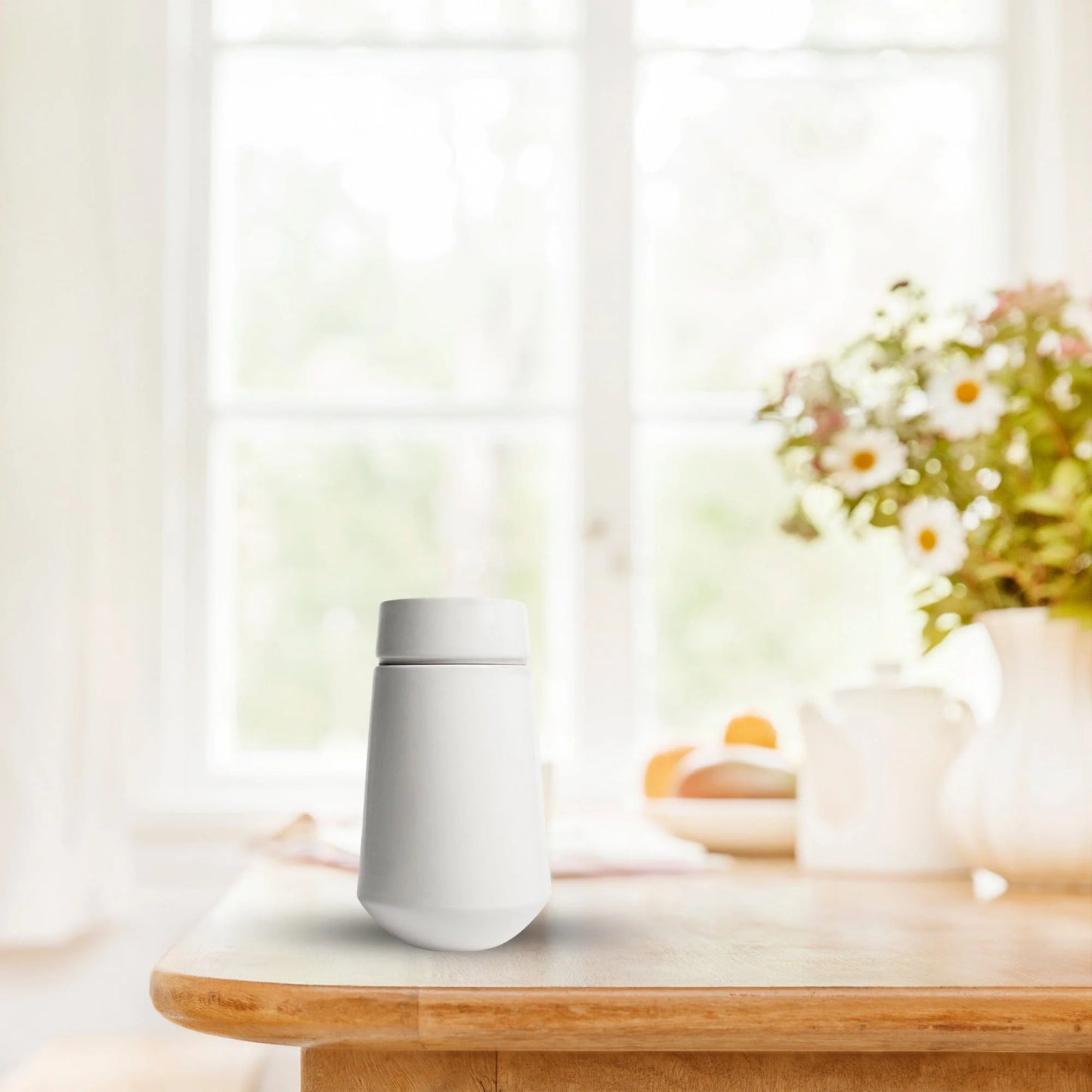 Aegis Ceramic Urn |  Soft White Keepsake Urn