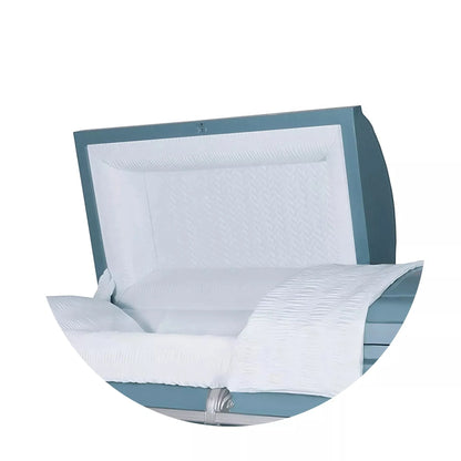 Andover Series | Light Blue Steel Casket with Light Blue Interior