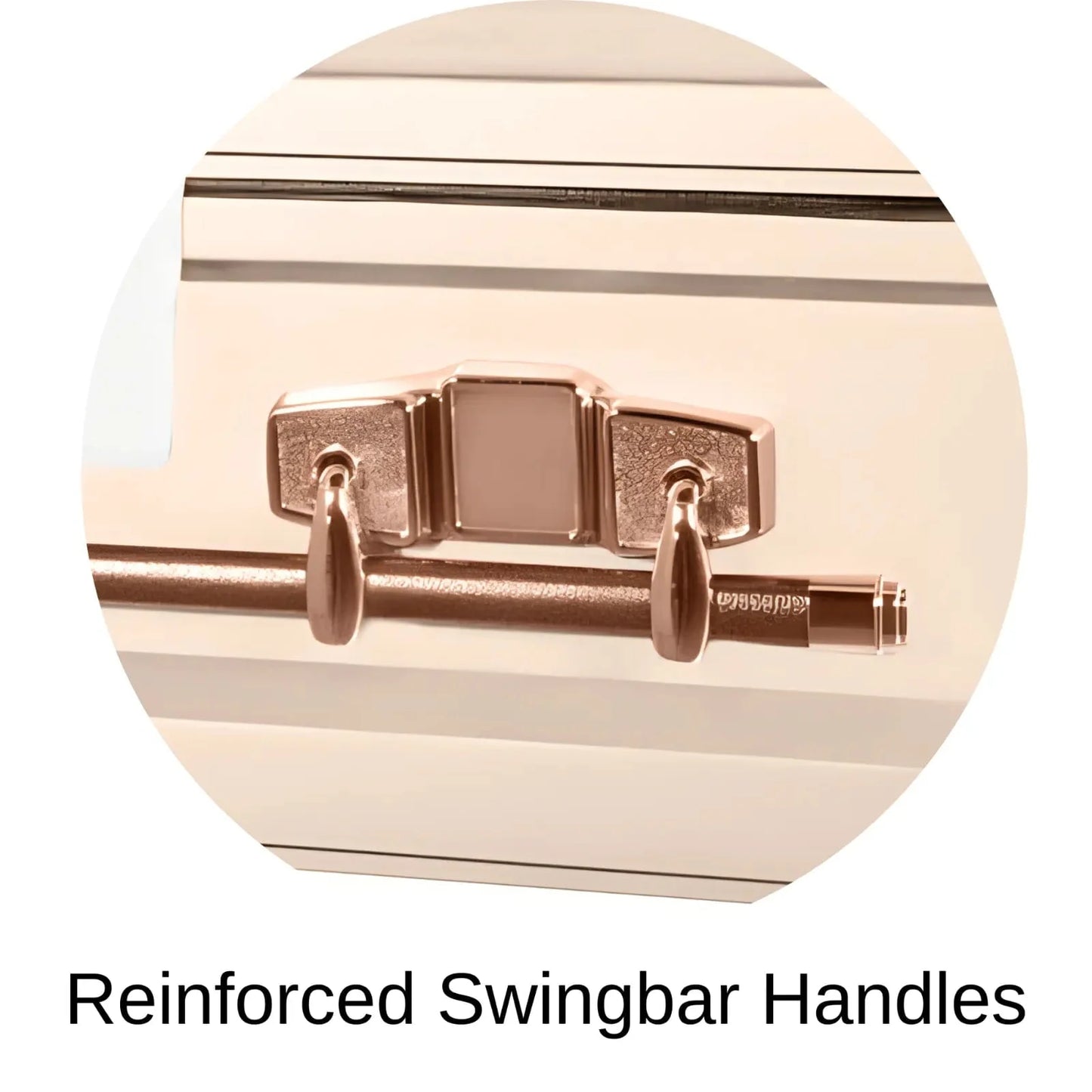 Reinforced Swingbar handles of Titan Casket Satin Series Casket