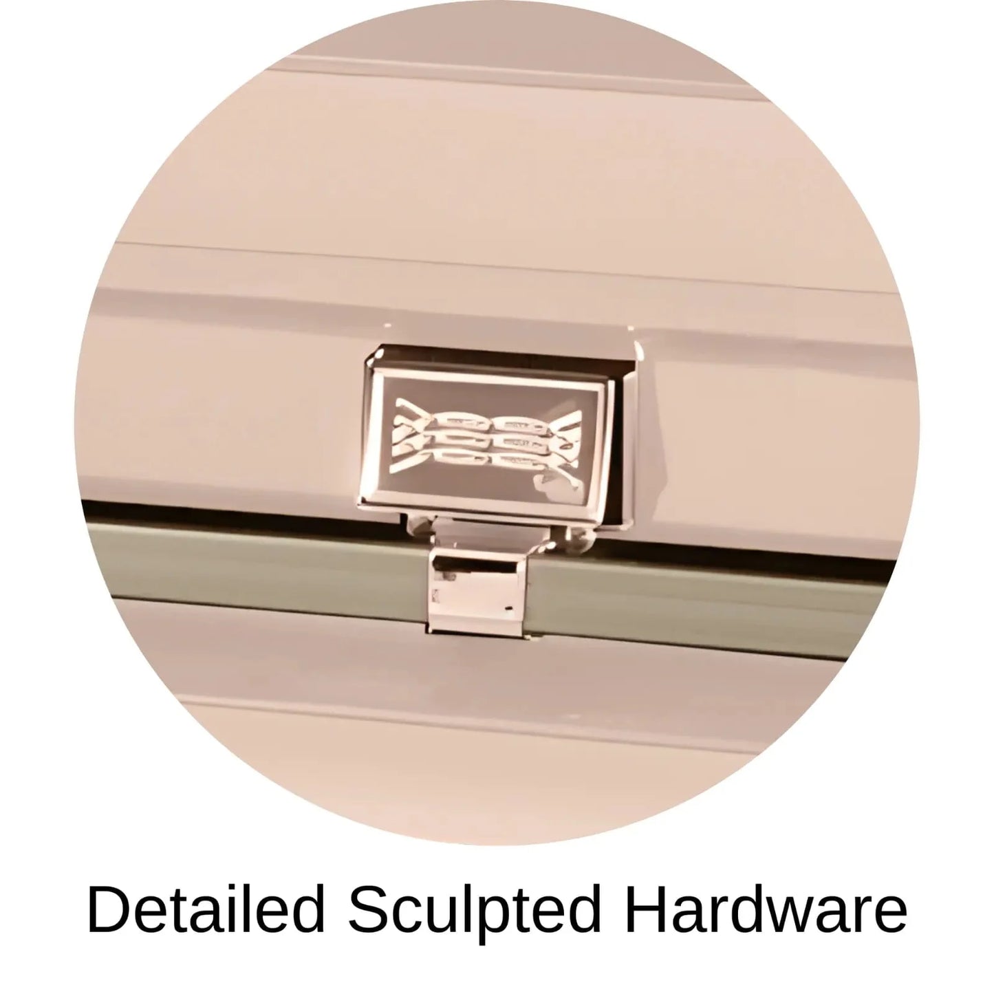 Detailed Sculpted Hardware Of Titan Atlas XL Series Casket 