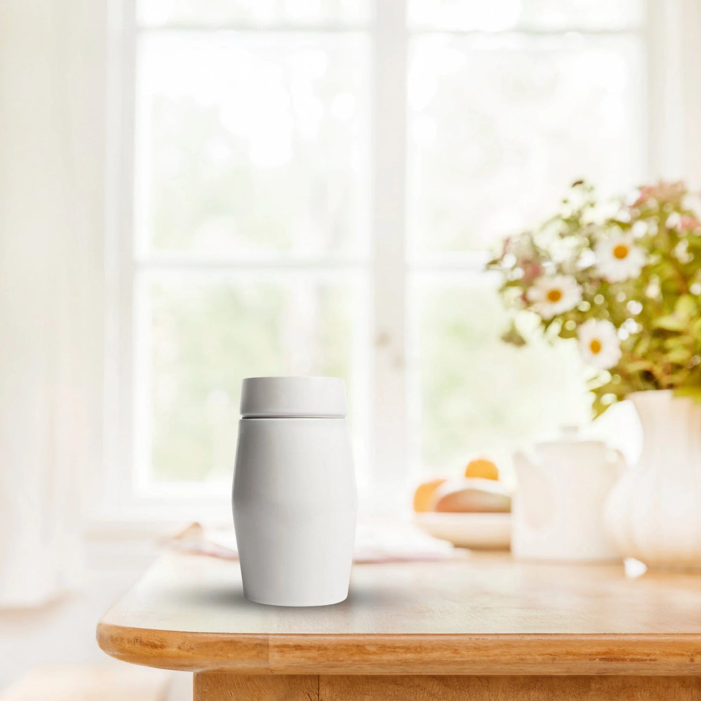 Epoch Ceramic Urn | Soft White Keepsake Urn