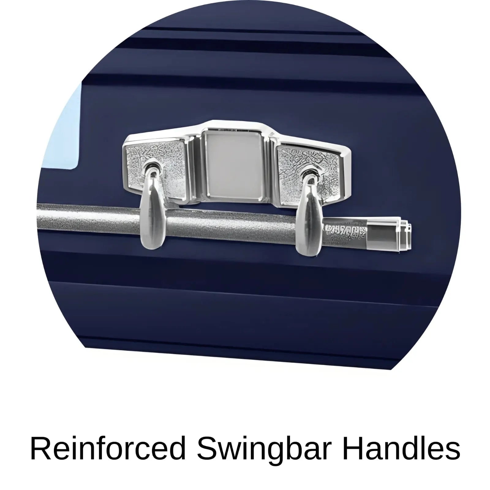 Reinforced Swingbar handles of Titan Casket Satin Series Casket