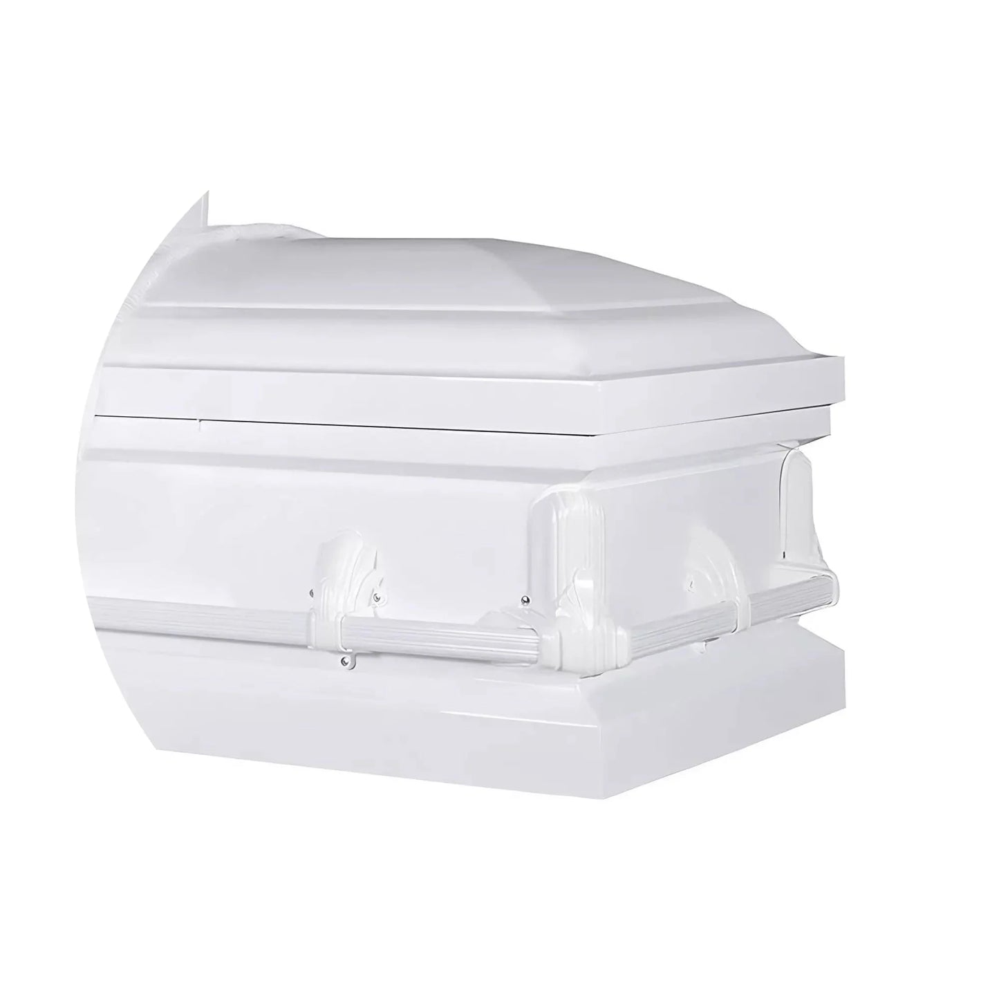 Andover Series | White Steel Casket with White Interior and White Hardware