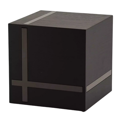 Bristol Ebony and Gloss Gray Large Adult Urn