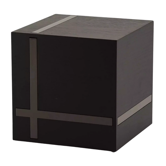 Bristol Ebony and Gloss Gray Large Adult Urn