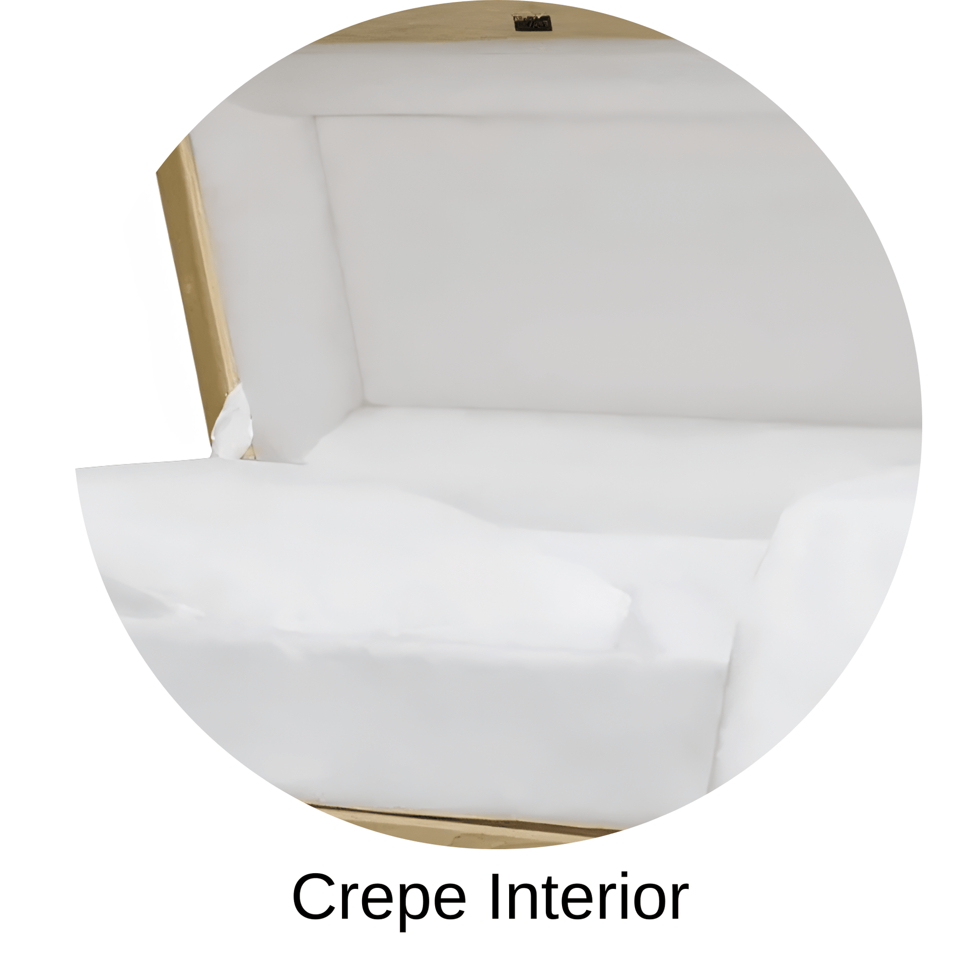 Crepe Interior Of Titan Lancaster (Pine) Traditional Natural Pine Casket 
