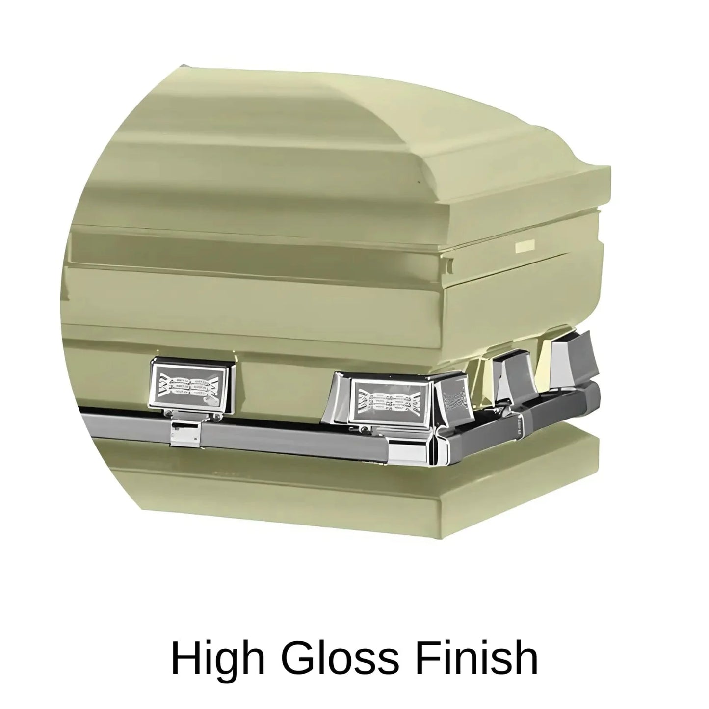 Atlas XL | Soft Yellow Steel Oversize Casket with White Interior
